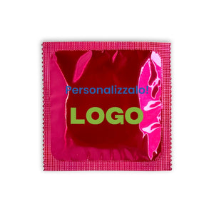 Preservativi personalizzati Economici Rosa - personalizzabile con logo