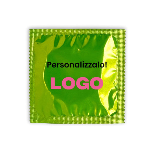 Preservativi personalizzati Economici Verde - personalizzabile con logo