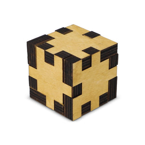 Puzzle di cubi di legno natura - personalizzabile con logo