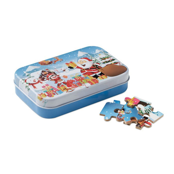 Puzzle natalizio in legno Misto - personalizzabile con logo
