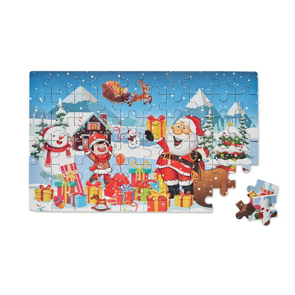 Puzzle natalizio in legno Misto - personalizzabile con logo