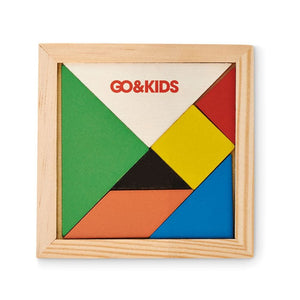 Puzzle Tangram in legno - personalizzabile con logo