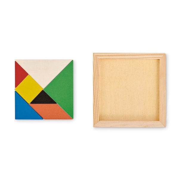 Puzzle Tangram in legno - personalizzabile con logo