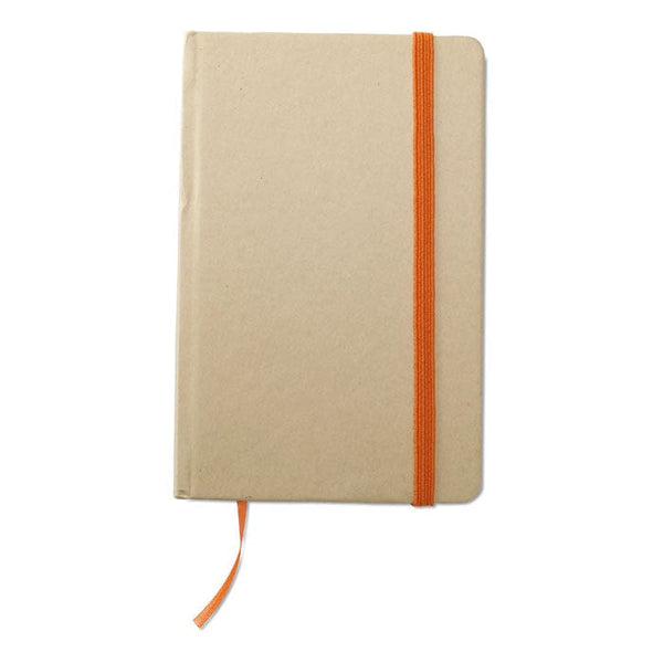 Quaderno (96 pagine bianche) arancione - personalizzabile con logo