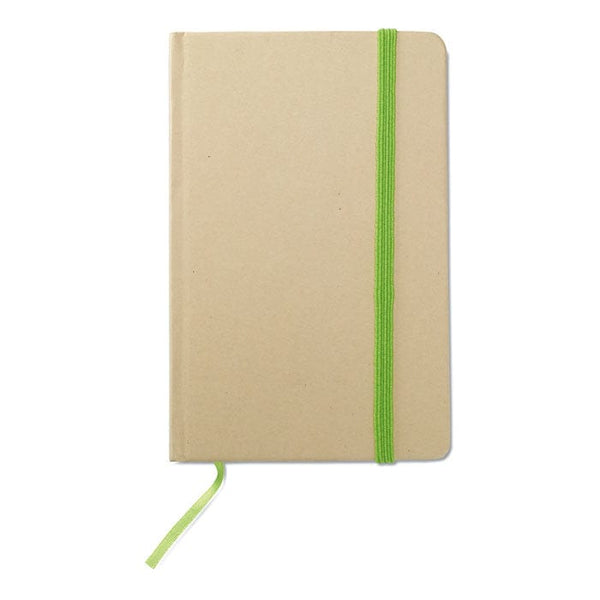 Quaderno (96 pagine bianche) verde calce - personalizzabile con logo