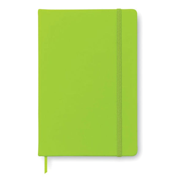 Quaderno A5 96 fogli neutri verde calce - personalizzabile con logo