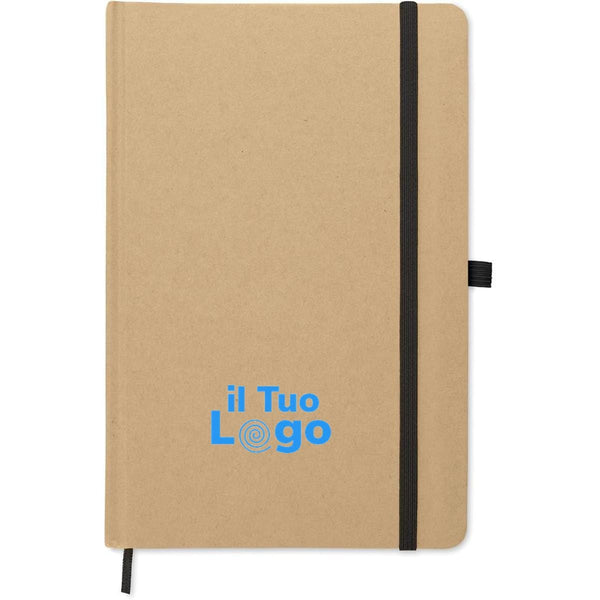 Quaderno A5, cartone riciclato - personalizzabile con logo
