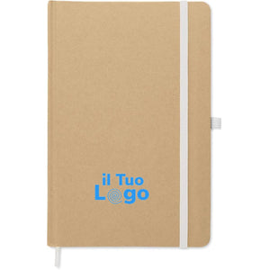 Quaderno A5, cartone riciclato - personalizzabile con logo