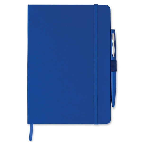 Quaderno A5 con penna blu - personalizzabile con logo
