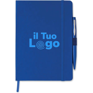 Quaderno A5 con penna - personalizzabile con logo