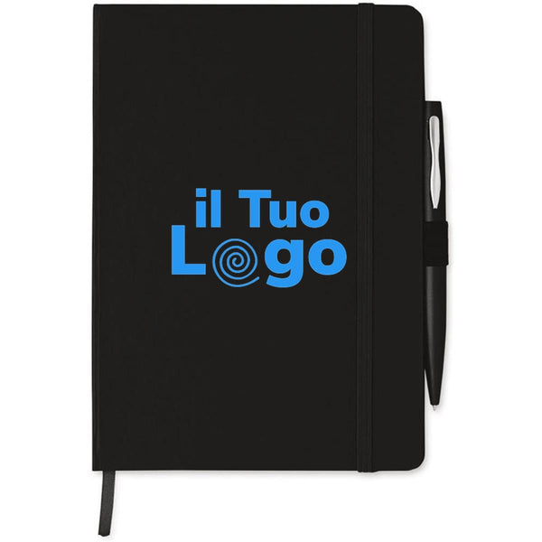Quaderno A5 con penna - personalizzabile con logo