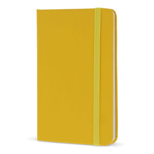 Quaderno A6 in PU con pagine FSC Giallo - personalizzabile con logo