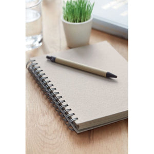 Quaderno ad anelli A5 beige - personalizzabile con logo