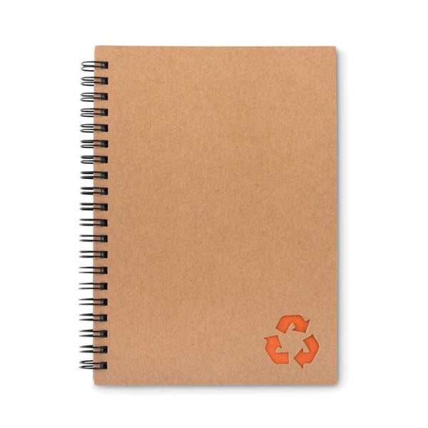 Quaderno ad anelli in Carta Pietra arancione - personalizzabile con logo
