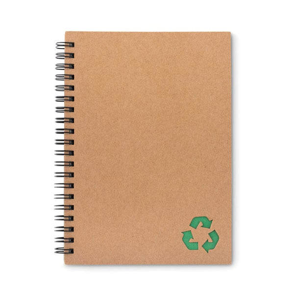 Quaderno ad anelli in Carta Pietra verde - personalizzabile con logo