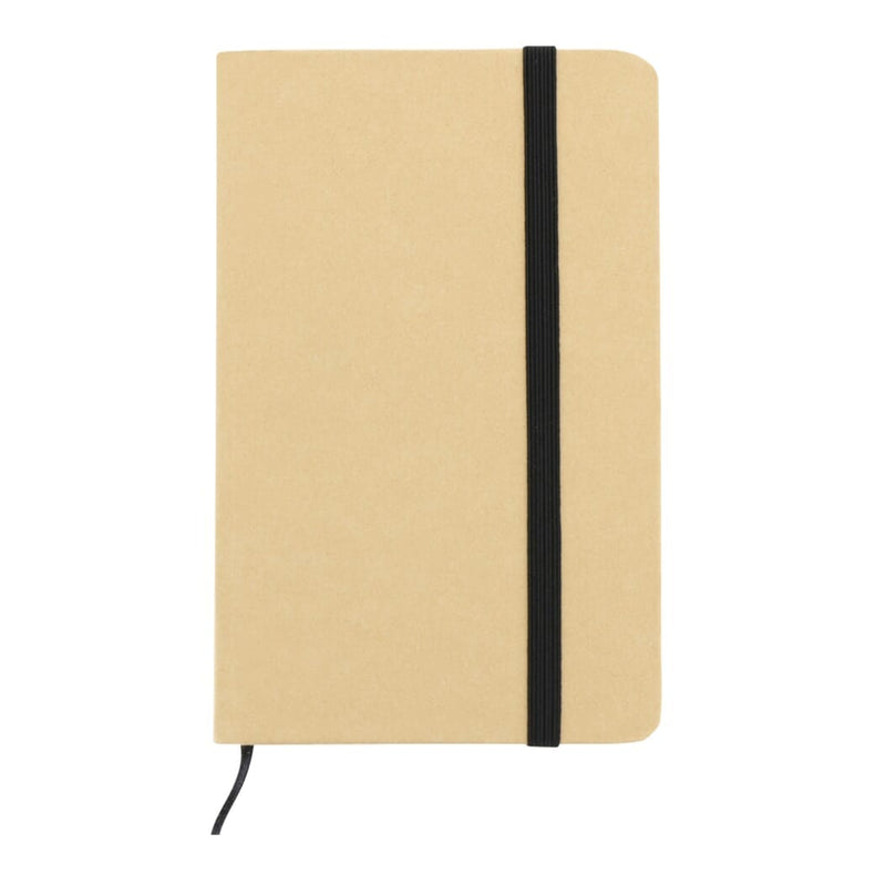 Quaderno in cartone con angoli arrotondati A5 Marrone - personalizzabile con logo