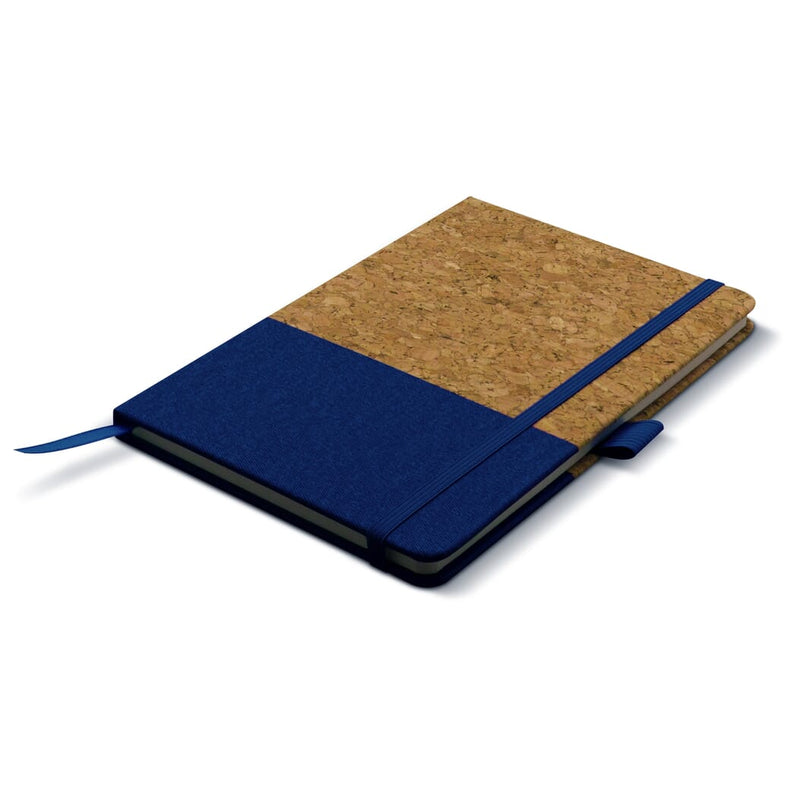 Quaderno in sughero A5 blu navy - personalizzabile con logo