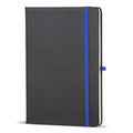 Quaderno Iroko Copertina rigida Laser A5 Nero / Blu - personalizzabile con logo