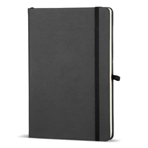 Quaderno Iroko Copertina rigida Laser A5 Nero / Nero - personalizzabile con logo