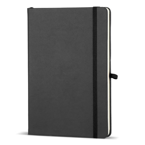 Quaderno Iroko Copertina rigida Laser A5 Nero / Nero - personalizzabile con logo
