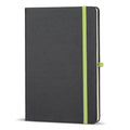 Quaderno Iroko Copertina rigida Laser A5 Nero / verde - personalizzabile con logo