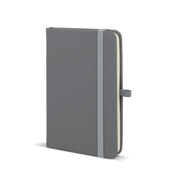 Quaderno PU Sora A6 grigio - personalizzabile con logo