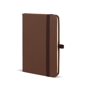 Quaderno PU Sora A6 Marrone scuro - personalizzabile con logo