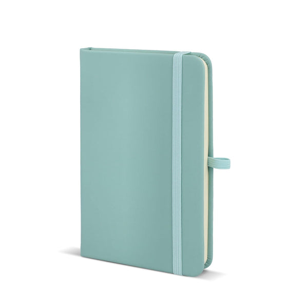 Quaderno PU Sora A6 verde calce - personalizzabile con logo
