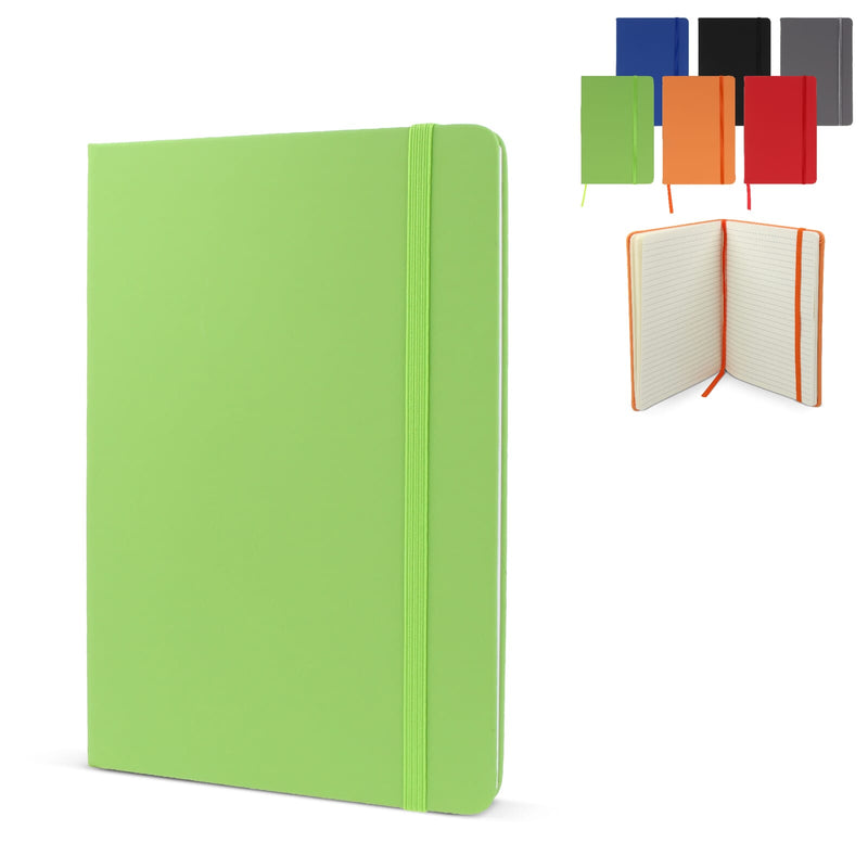 Quaderno R-PET/PU GRS A5 Verde oliva - personalizzabile con logo