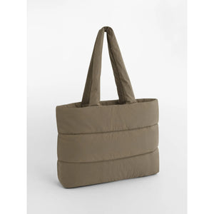 Quilted Tote Bag verde - personalizzabile con logo