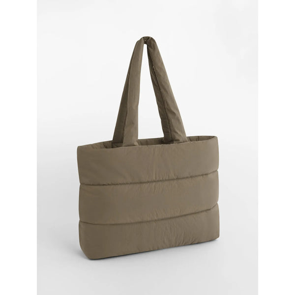 Quilted Tote Bag verde - personalizzabile con logo