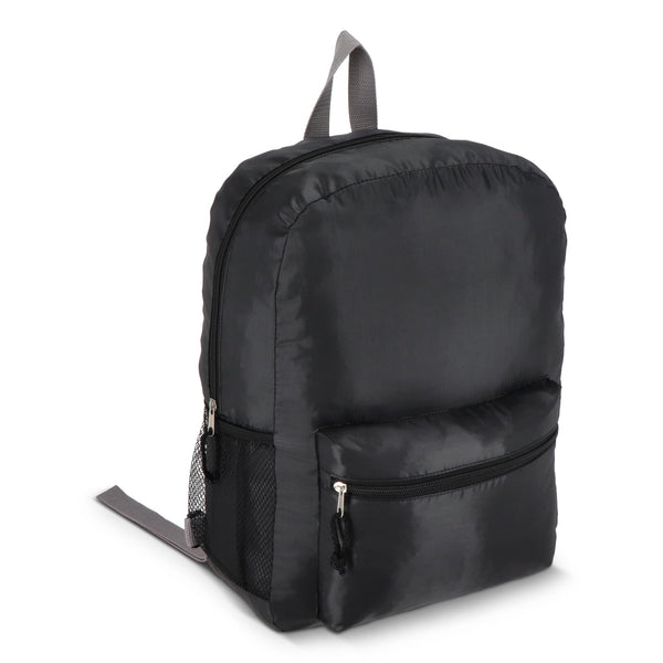 R-PET 190T Zaino leggero 30,5 x 12,7 x 42 cm 16 L Nero - personalizzabile con logo
