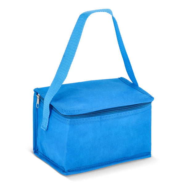 R-PET 6 Borsa termica in tessuto non tessuto 20x 13 x 12,5 cm 75g/m² azzurro - personalizzabile con logo