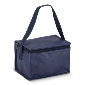 R-PET 6 Borsa termica in tessuto non tessuto 20x 13 x 12,5 cm 75g/m² blu navy - personalizzabile con logo