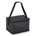 R-PET 6 Borsa termica in tessuto non tessuto 20x 13 x 12,5 cm 75g/m² Nero - personalizzabile con logo