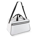 R-PET 600D Borsa sportiva e da viaggio 48 x 25 x 28 cm 30 L Bianco / Nero - personalizzabile con logo
