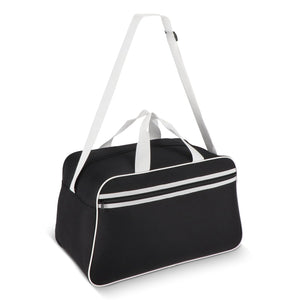 R-PET 600D Borsa sportiva e da viaggio 48 x 25 x 28 cm 30 L Nero / Bianco - personalizzabile con logo