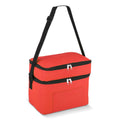 R-PET 600D Borsa termica a doppio scomparto 30 x 20 x 25 cm 12L Rosso - personalizzabile con logo