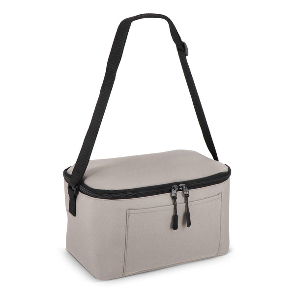R-PET 600D Borsa termica per 6 lattine 25 x 14,5 x 15,5 cm 5 L Grigio - personalizzabile con logo
