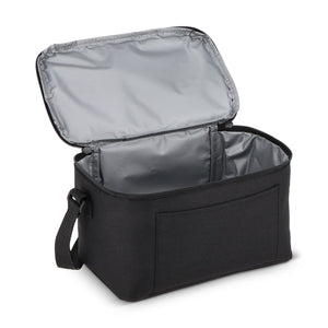 R-PET 600D Borsa termica per 6 lattine 25 x 14,5 x 15,5 cm 5 L - personalizzabile con logo
