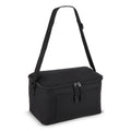 R-PET 600D Borsa termica per 6 lattine 25 x 14,5 x 15,5 cm 5 L Nero - personalizzabile con logo