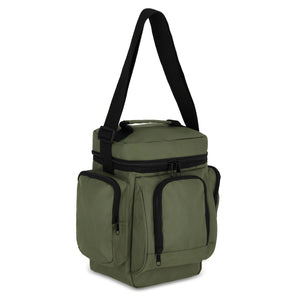R-PET 600D Borsa termica per il pranzo 10L verde calce - personalizzabile con logo