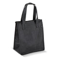 R-PET Borsa frigo in tessuto non tessuto 23x 15 x 27,5 cm 75g/m² Nero - personalizzabile con logo