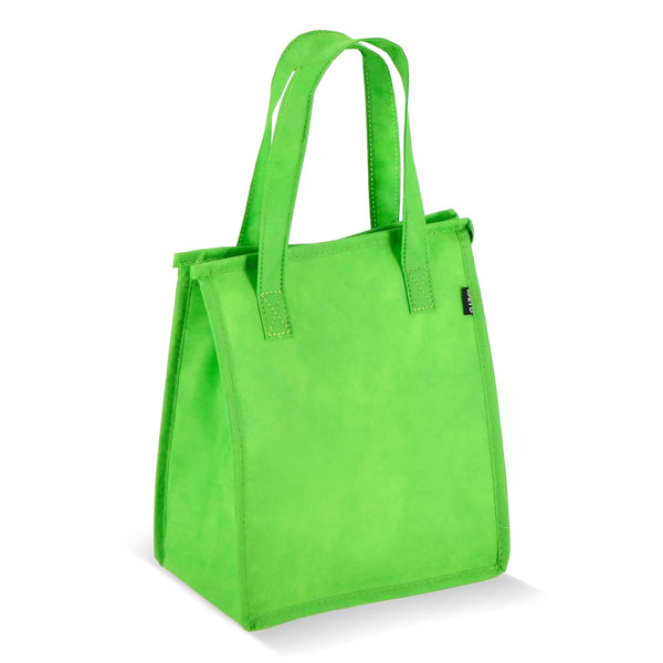 R-PET Borsa frigo in tessuto non tessuto 23x 15 x 27,5 cm 75g/m² verde - personalizzabile con logo