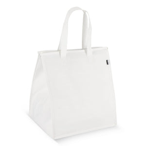 R-PET Borsa frigo in tessuto non tessuto 33x 25,5 x 37cm 75g/m² Bianco - personalizzabile con logo