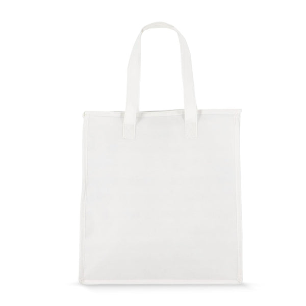 R-PET Borsa frigo in tessuto non tessuto 33x 25,5 x 37cm 75g/m² - personalizzabile con logo