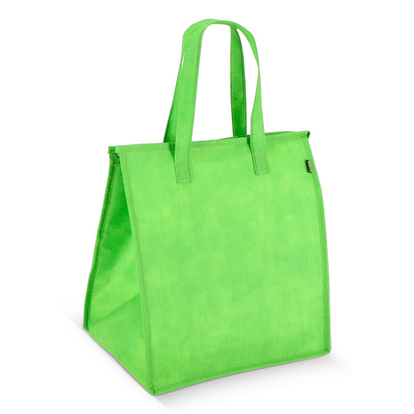 R-PET Borsa frigo in tessuto non tessuto 33x 25,5 x 37cm 75g/m² verde - personalizzabile con logo