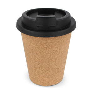 R-PP Bicchiere da caffè in sughero da 350 ml Nero - personalizzabile con logo