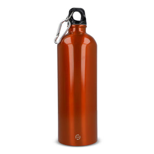 R-SS bottiglia a parete singola con moschettone 750ml Arancione - personalizzabile con logo