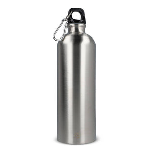 R-SS bottiglia a parete singola con moschettone 750ml color color argento - personalizzabile con logo